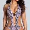 Yandy Slither & Slay Halter Monokini -Swimming Clothing EY 4054 SNAKE PS01292020 3