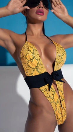 Yandy Golden Hour Cobra One Piece Swimsuit -Swimming Clothing EY 4217 PS12182020 EDS 088