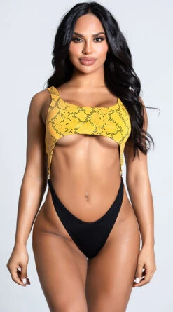 Yandy Serpent In The Sand One Piece Swimsuit -Swimming Clothing EY 4219 YELLOW 1 UPDATED PS12172020