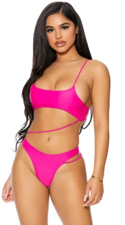 Forplay Bonaire One Piece Swimsuit -Swimming Clothing FP 441411 fuchsia alt3 lg 2021APR29176