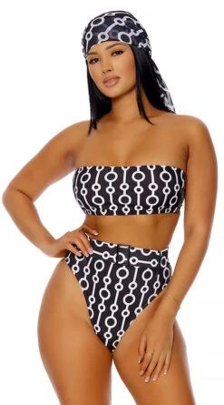 Forplay Barbados Patterned Bikini -Swimming Clothing FP 442304 BLKB 6 2022MARCH47755