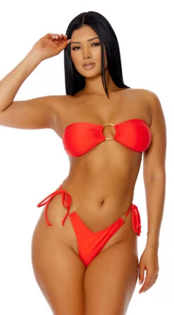 Forplay Antigua Red Thong Bikini -Swimming Clothing FP 442308 TOM 4 2022MARCH47755