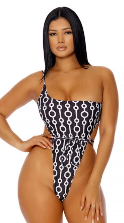 Forplay Turks And Caicos Patterned One Piece Swimsuit