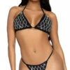 LEG AVENUE Dip It In Glitter Bikini Set -Swimming Clothing LA 81638 03 001 2021MAY33795