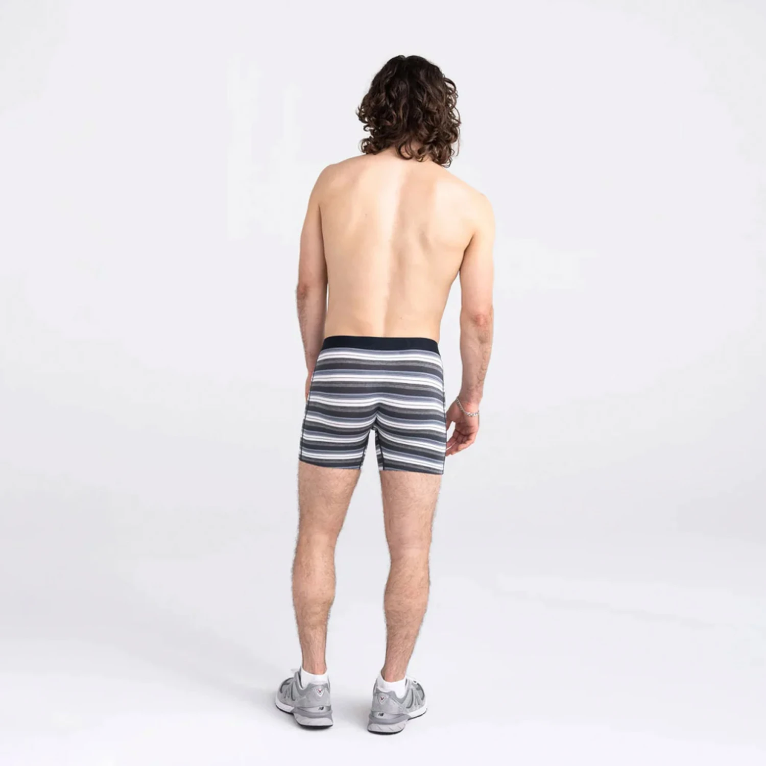 SAXX - VIBE Super Soft Boxer Brief - Freehand Stripe Grey 6 SAXX - VIBE Super Soft Boxer Brief - Freehand Stripe Grey - Image 4