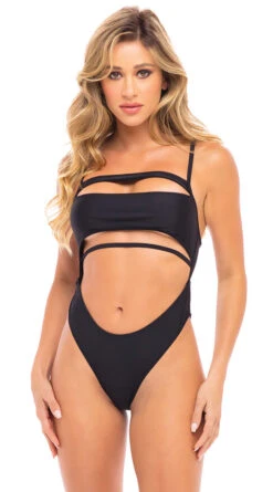 Ibiza Strappy One Piece -Swimming Clothing OL 88 11240 BK FRONT HR 2020JANSWIM18858
