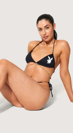 Playboy Pool Szn Socialite String Bikini -Swimming Clothing PB EY4330 BLACK S 2022JUNE48744 2